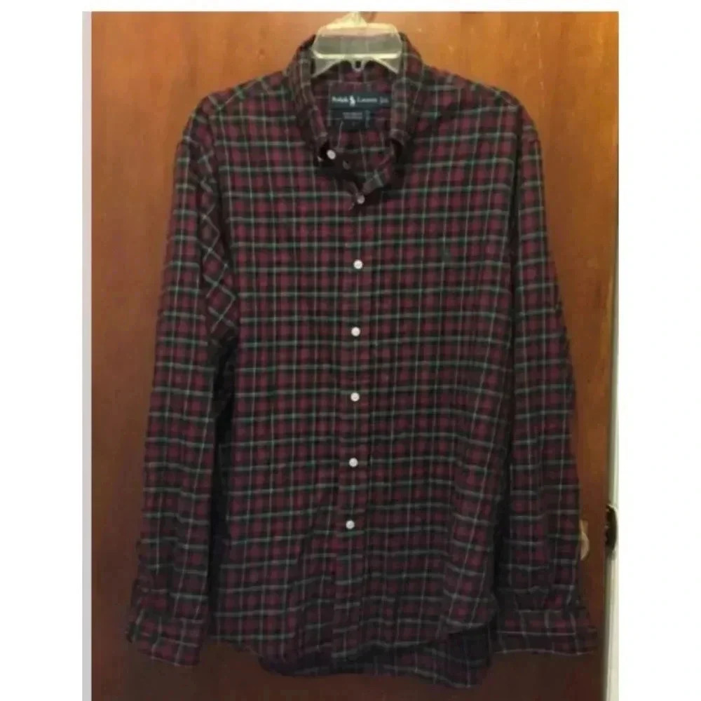 Lot of (2) men’s button up long sleeve shirts sz XL Ralph Lauren